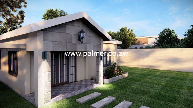 Modern 2 bedroom cottage plan - Palmer Construction Zimbabwe