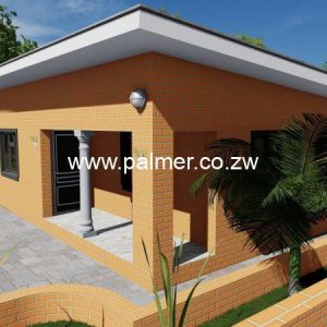 2 bedroom cottage house plan Zimbabwe with a bill of quantities and materials Palmer Construction 2BDCTG03