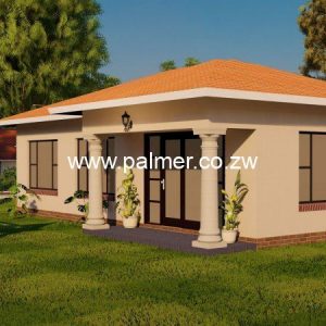 3 bedroom high density main house plan Zimbabwe with a bill of quantities and materials Palmer Construction 3BDHDMH01