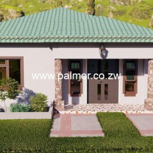 2 bedroom cottage house plan Zimbabwe with a bill of quantities and materials Palmer Construction 2BDCTG02