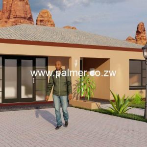 2 bedroom cottage house plan Zimbabwe with a bill of quantities and materials Palmer Construction 2BDCTG05