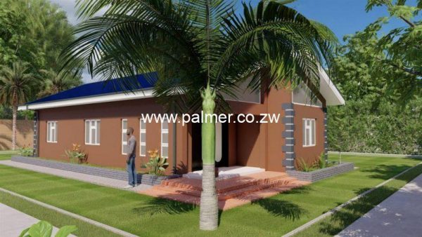 4 bedroom high density main house plan Zimbabwe with a bill of quantities and materials Palmer Construction 4BDHDMH03