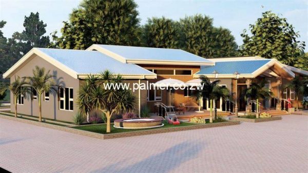 4 bedroom medium density main house plan Zimbabwe with a bill of quantities and materials Palmer Construction 4BDMDMH03