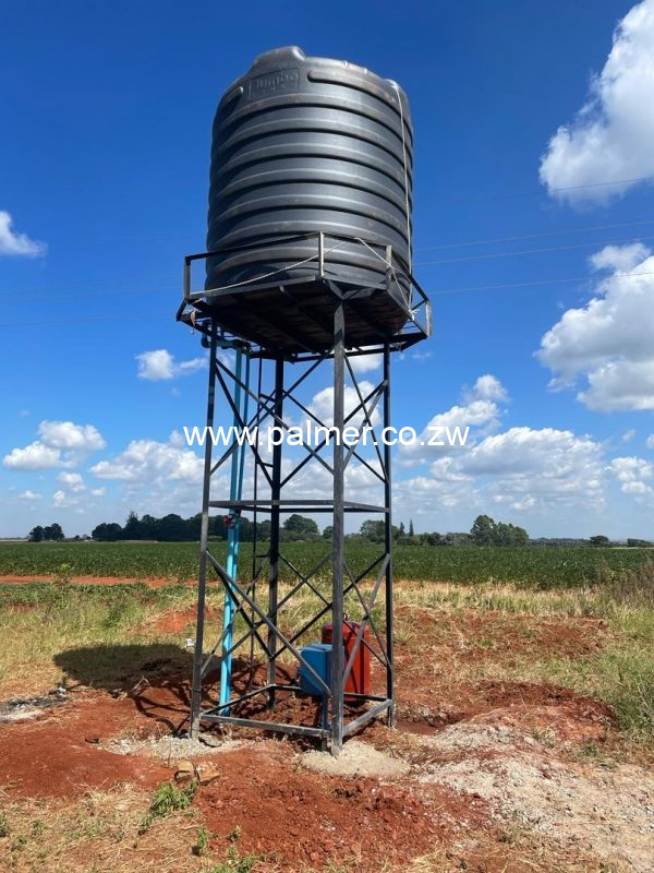 5000 litre water tank + Stand Palmer Construction Zimbabwe