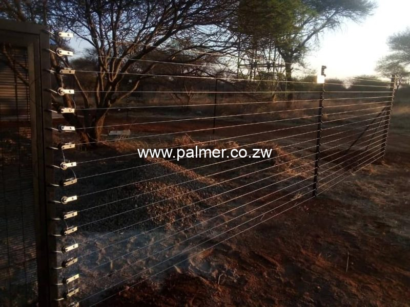 2.1m Height Electric fence supply & fix Palmer Construction Zimbabwe