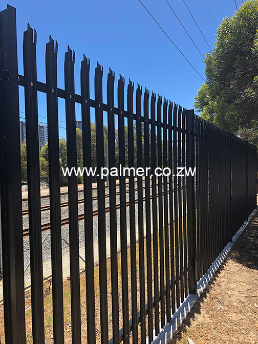 2.4m palisade fence supply & fix - Palmer Construction Zimbabwe